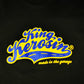 King Kerosin Langarm-Shirt - King Kerosin Schriftzug gelb-blau
