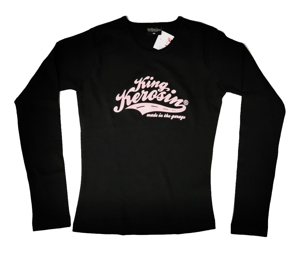 King Kerosin Langarm-Shirt - King Kerosin Schriftzug pink