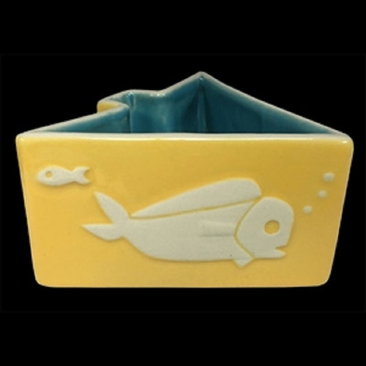 Tiki Mug - Modfish, Harvest Gold/Blue