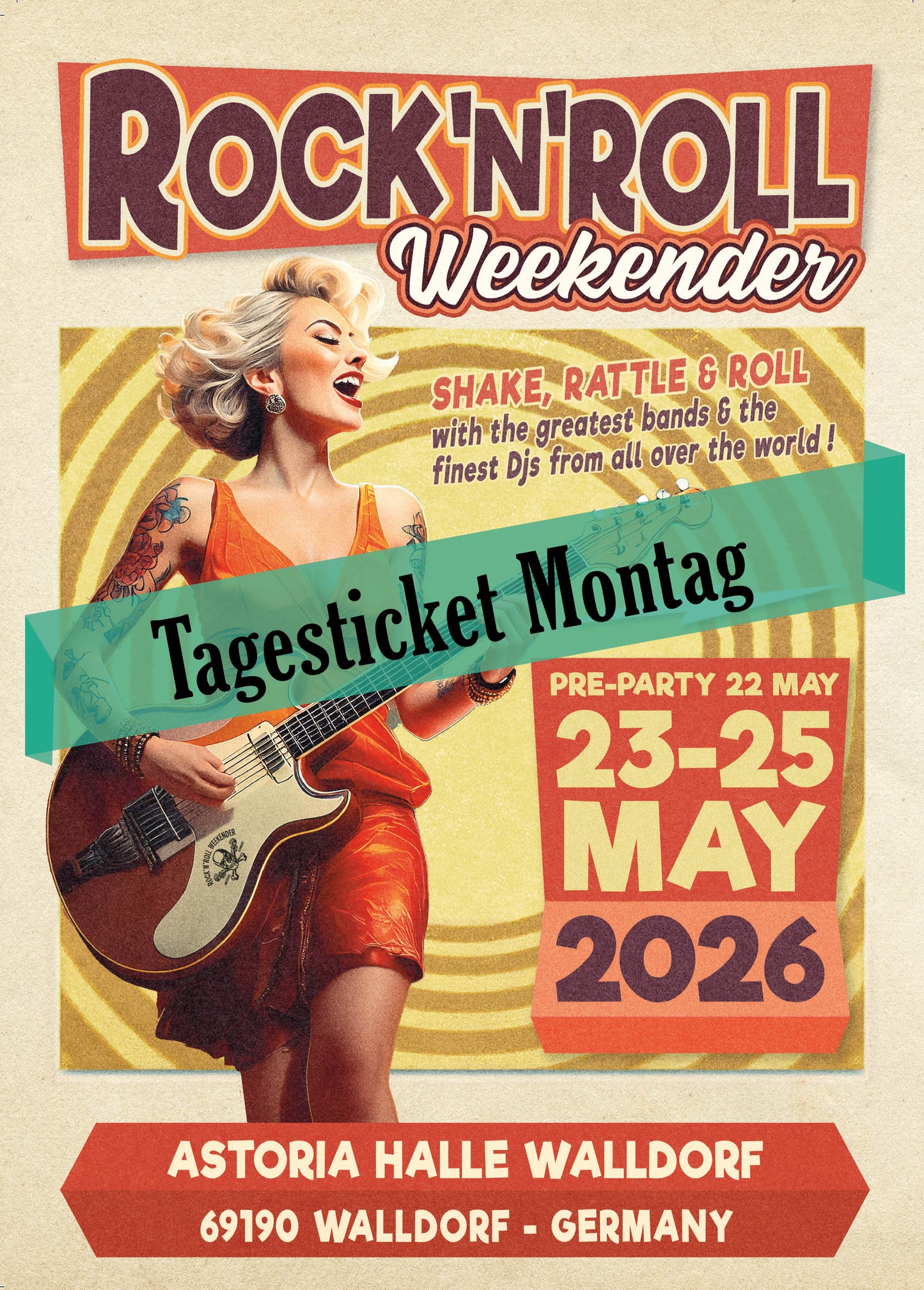 Walldorf R'n'R Weekender Tagesticket MONTAG 2026