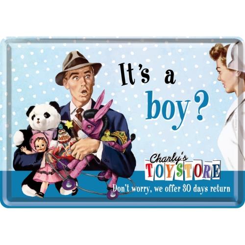 Metal Postcard - It's A Boy?