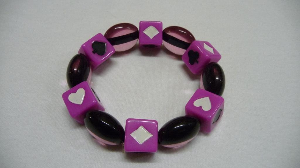 Armband Pokerperlen - In Pink