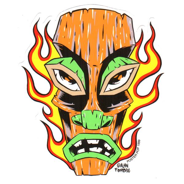 Alan Forbes Aufkleber - Flaming Tiki