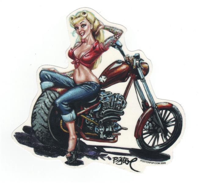 Big Toe Aufkleber - Chopper Girl