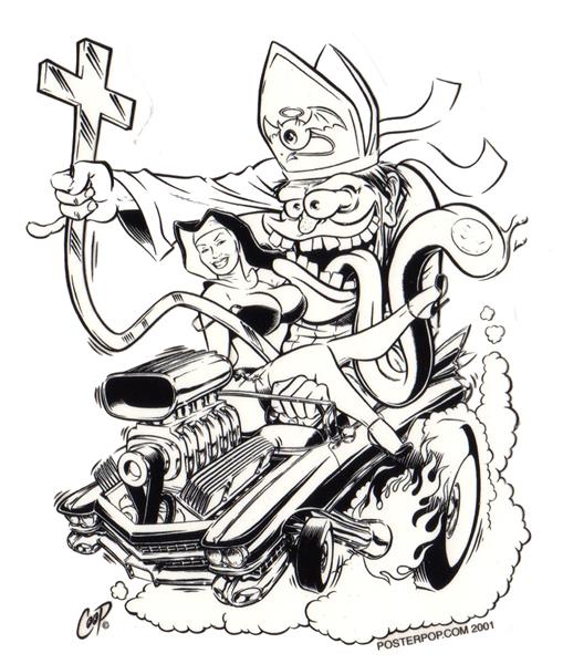 Coop Aufkleber - Pope Mobile