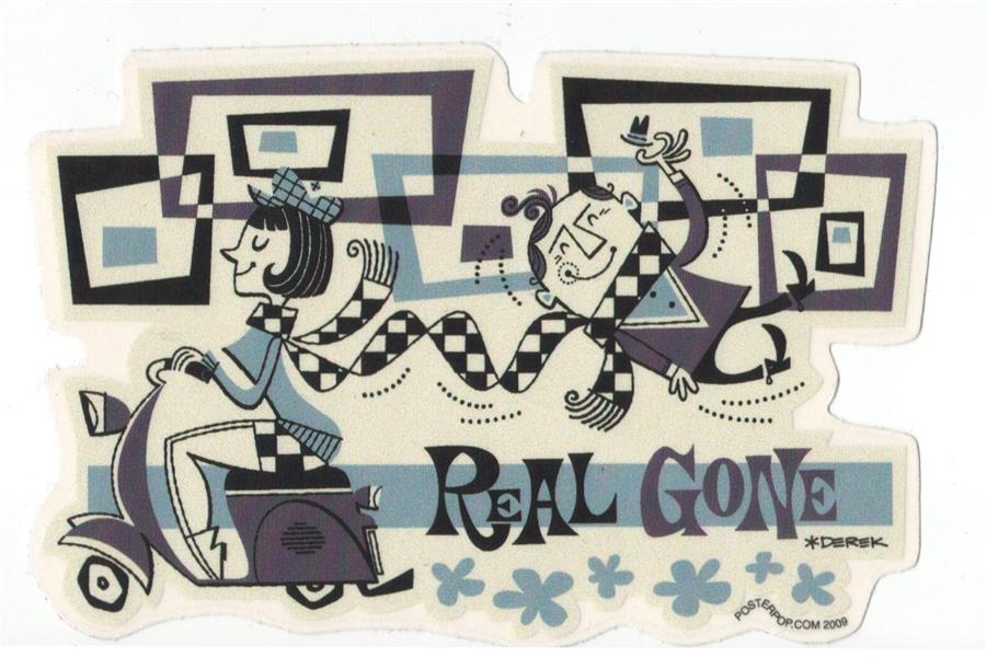 Derek Yaniger Aufkleber - Real Gone Scooter