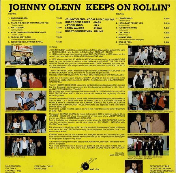 LP - Johnny Olenn - Keeps On Rollin´