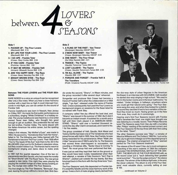 LP - Four Lovers And Four Seasons - Beetween 4 Lovers & 4 Seasons