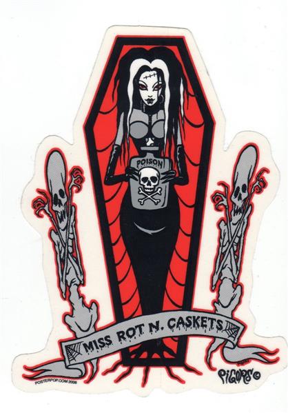Pigors Aufkleber - Rot n Caskets