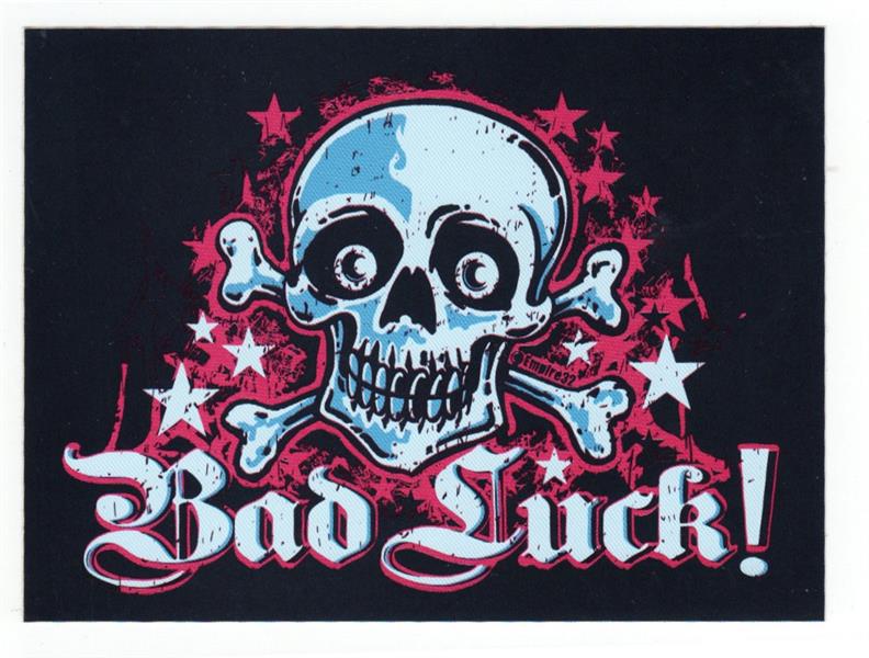 Aufkleber - Skullsports - Bad Luck