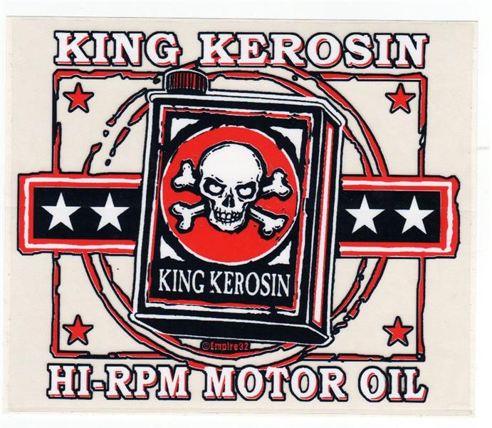 King Kerosin Aufkleber - Hi RPM Motor Oil