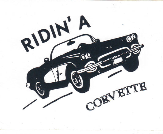 Hot Rod Aufkleber - Ridin A Corvette