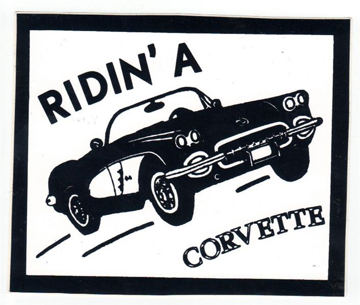 Hot Rod Aufkleber - Ridin A Corvette
