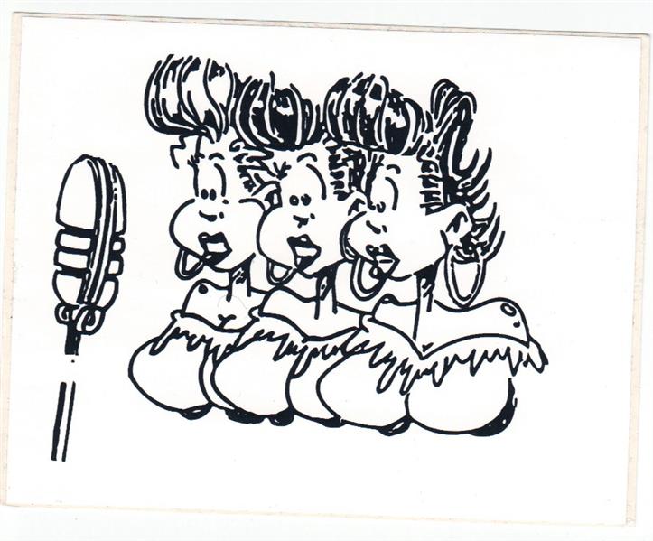 Aufkleber - Singendes Trio