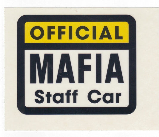 Hot Rod Aufkleber - Official Mafia Staff Car
