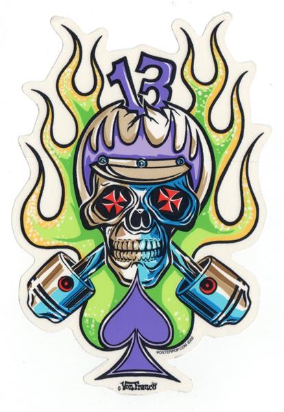 Von Franco Aufkleber - Cycle Skull