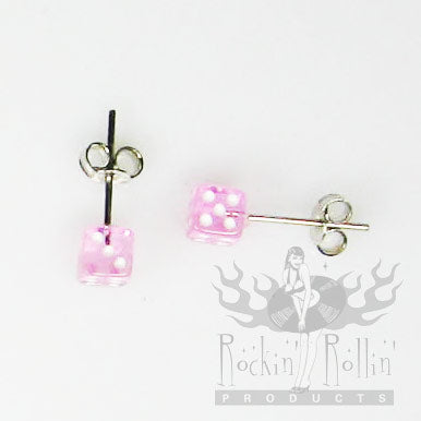 Ohrstecker (Paar) - Pink-Transparent