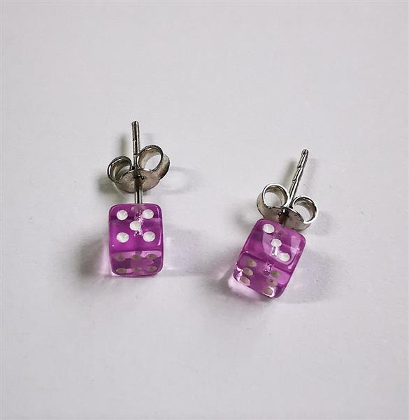 Ohrstecker (Paar) - Lila-Transparent