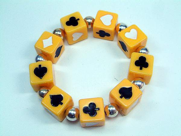 Armband Poker, Groß - Gelb - Satt