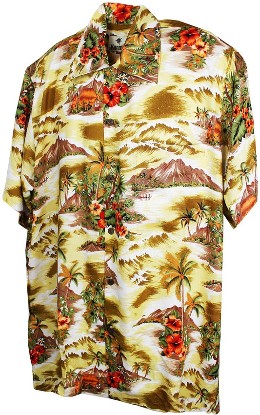 Hawaii - Shirt - Palm Island Senf