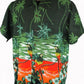 Hawaii - Shirt - Parrot Scene Green
