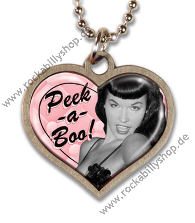 Herzhalskette - Bettie Page . Peek-a-Boo!