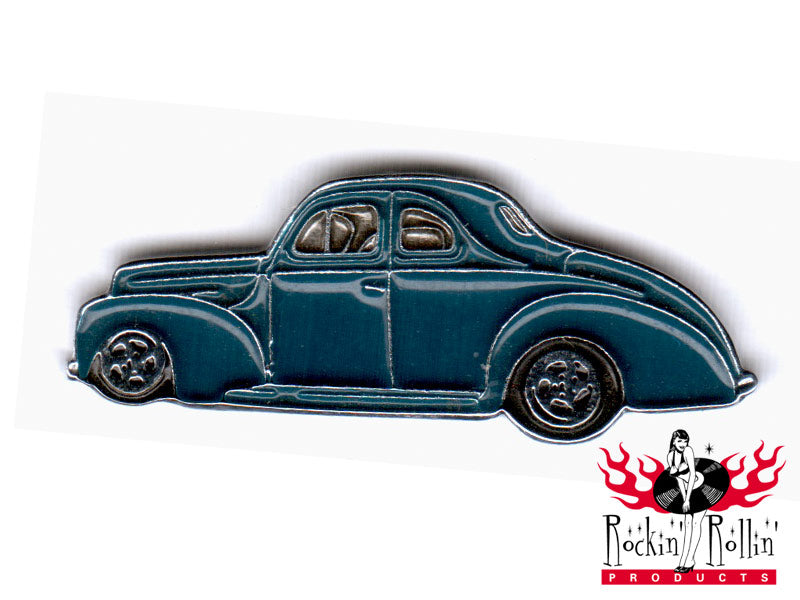 Hot Rod Pin - Street Rodder Seitenansicht, Blau