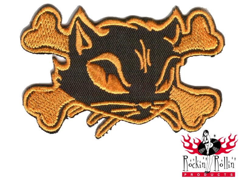 Aufnäher - Katze gelb