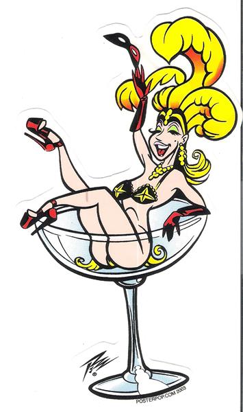 Pizz Aufkleber - Show Girl