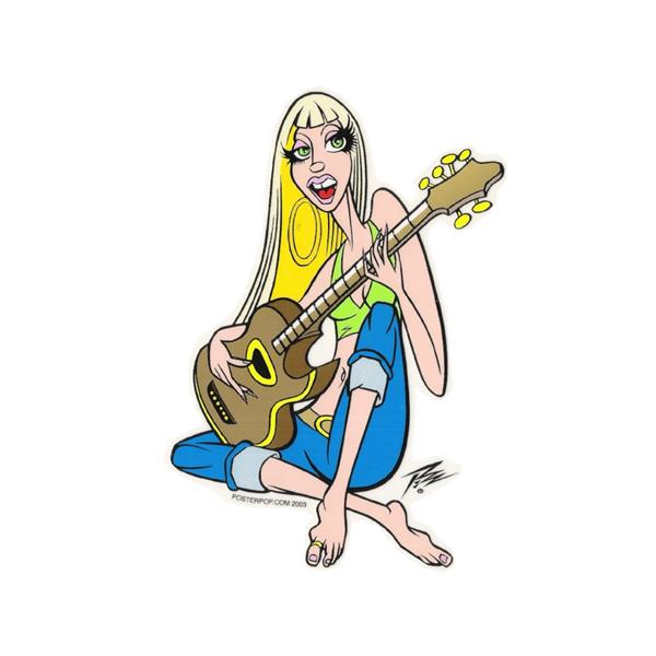 Pizz Aufkleber - Guitar Girl