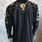 Western Shirt - Floral Cotton Gabardine, embroidered