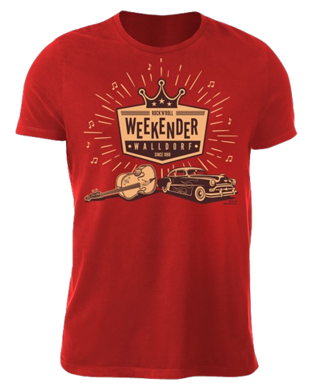 T-Shirt - Walldorf Weekender Krone 2025, Rot