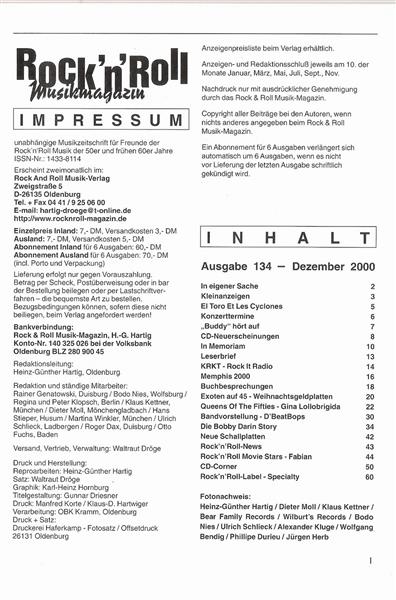 Magazin - Rock'n'Roll Musik Magazin 134