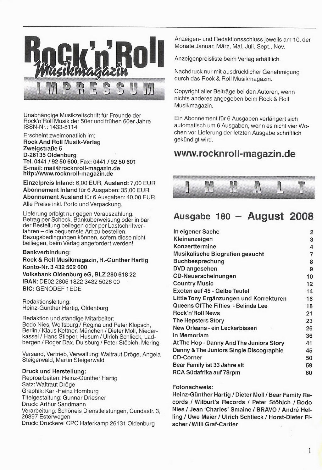 Magazin - Rock'n'Roll Musik Magazin 180