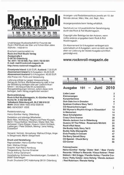 Magazin - Rock'n'Roll Musik Magazin 191
