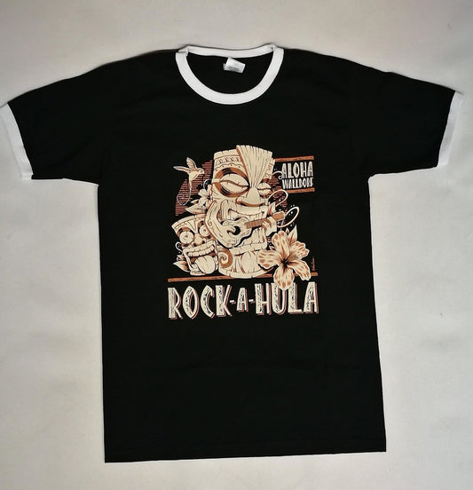 Ringer-Shirt - Rock-A-Hula, Schwarz-Weiß