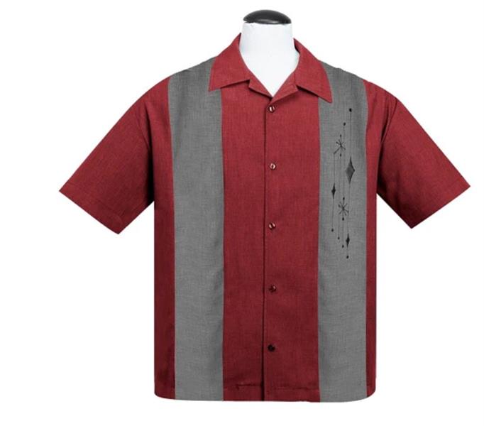 Steady-Shirt - Mid Century Marvel, Burgund