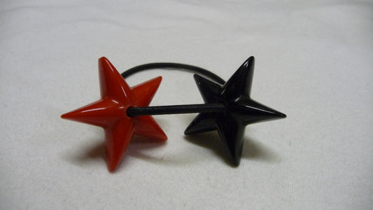 Haarband Stern - Schwarz - Rot