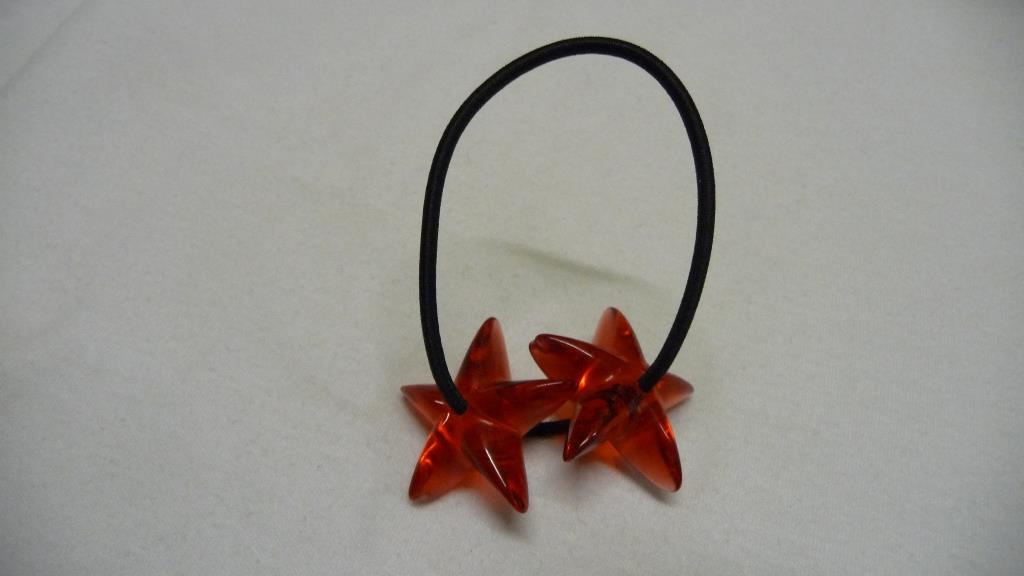 Haarband Stern - Rot - Transparent