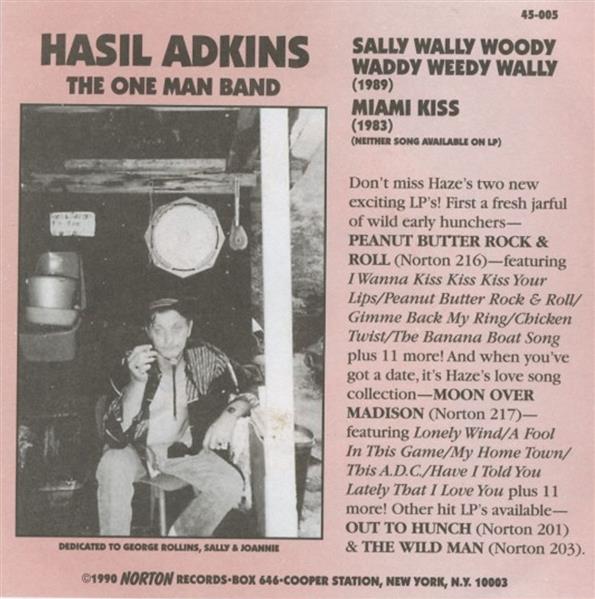 Single - Hasil Adkins - Sally Wally Woody Waddy Wweedy Wally, Miami Kiss