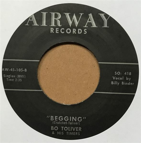Single - Bo Tolliver - Begging; Farm Dell Rock