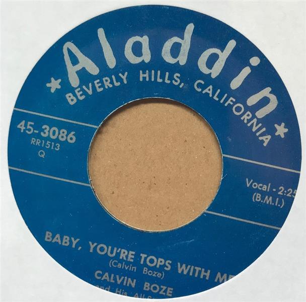 Single - Calvin Boze - Slippin' And Slidin'