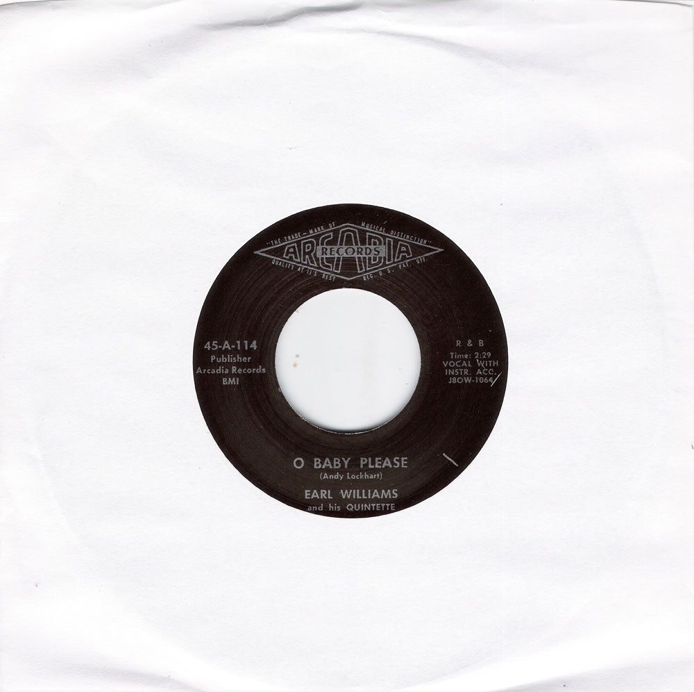 Single - Earl Williams - You Ain't Puttin' Out Nothing But The Lights , Baby Please