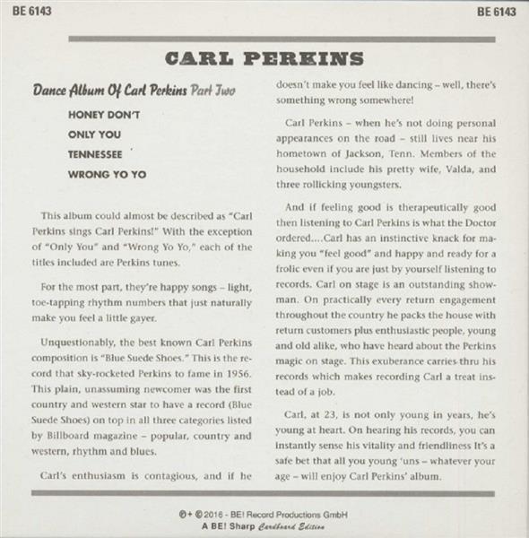 Single - Carl Perkins - Dance Album Of... TVol. 2 - Red Vinyl