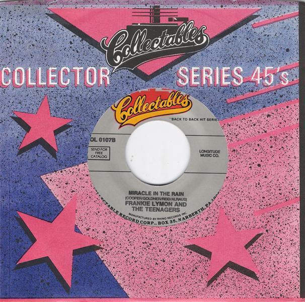 Single - Frankie Lymon & Teenagers - Out In The Cold Again, Miracle In The Rain