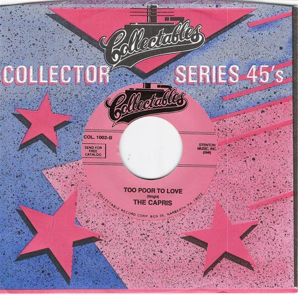 Single - Capris - It Was Moonglow , Too Poor To Love