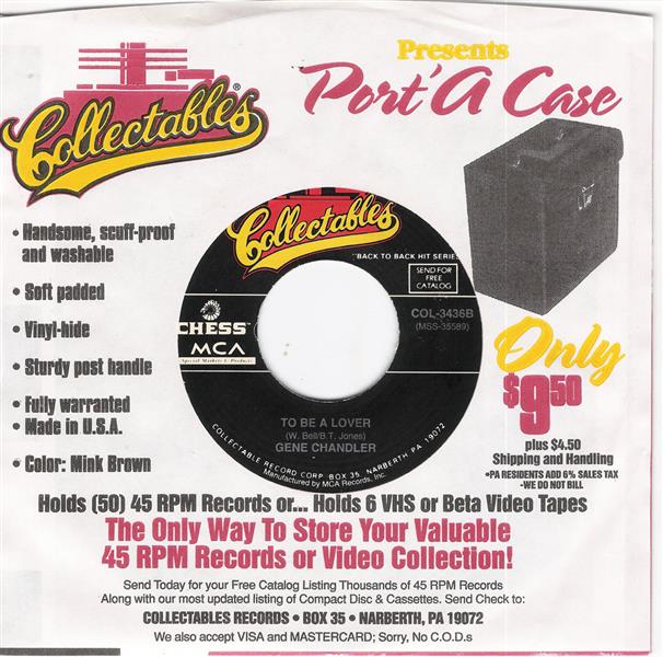 Single - Gene Chandler - I Fooled You This Time , To Be A Lover