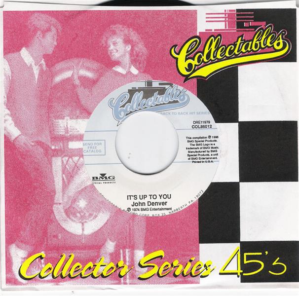 Single - John Denver - Back Home Again , It's Up To You