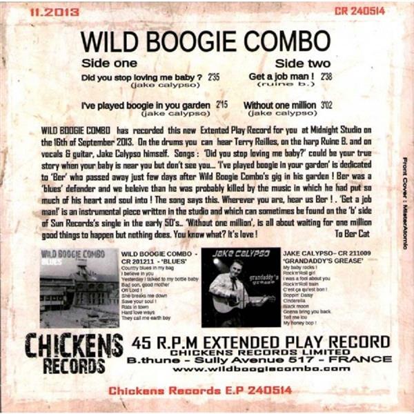 Single - Wild Boogie Combo - Did You Stop Loving Me Baby?