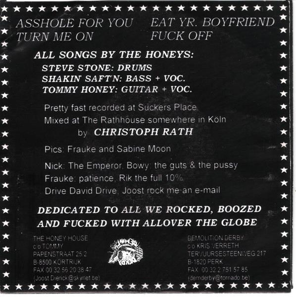 Single - Hot Rod Honeys - Asshole For You, Turn Me On, Eat Yr. Boyfriend, Fuck Off